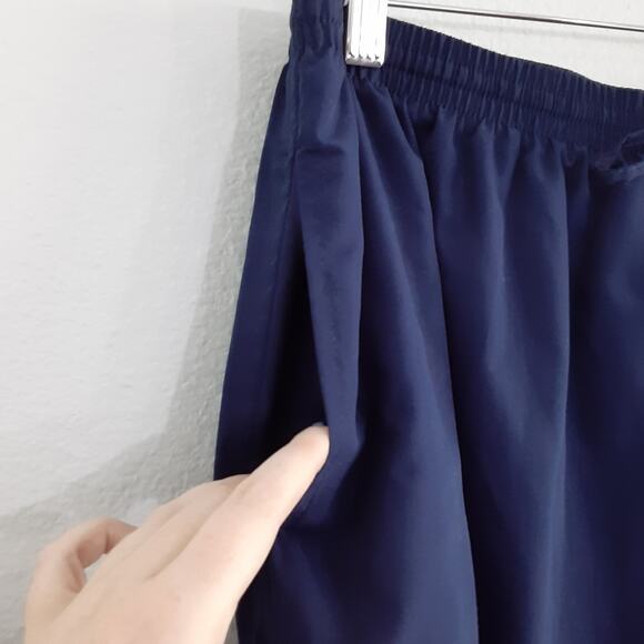 Vintage 80s Track Suit Set Navy Blue Full Zip Up Warm Ups Womens L/1X Retro - Picture 7 of 13